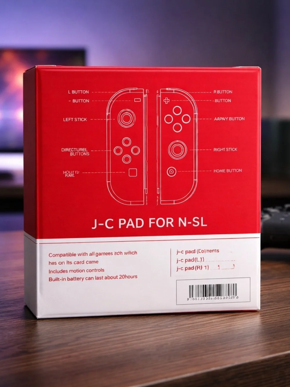 J-C PAD (L/R) Wireless Controller for Nintendo Switch, Motion Controls, Blue Red